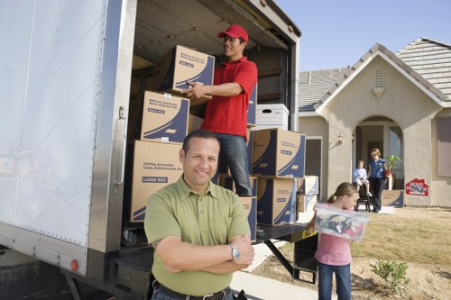 Moving supplies and labeled boxes prepared for Bayswater removals