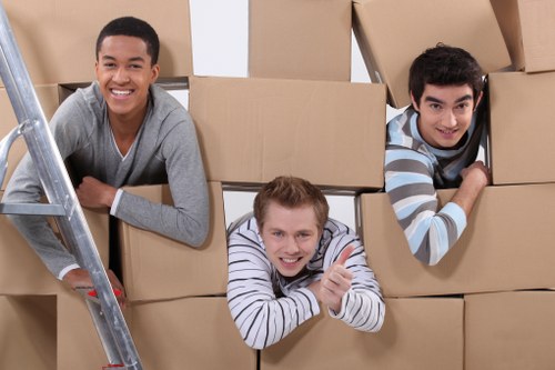 Family preparing items for removal truck hire in Bayswater