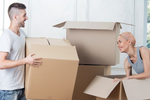 Professional man and van loading support for a Bayswater relocation