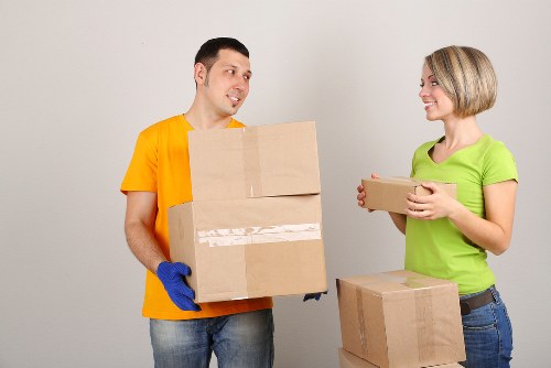 Professional man and van Bayswater service transporting boxes