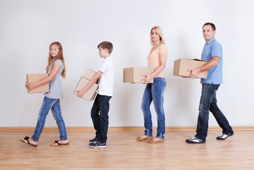 Office movers handling desks and IT equipment during Bayswater relocation